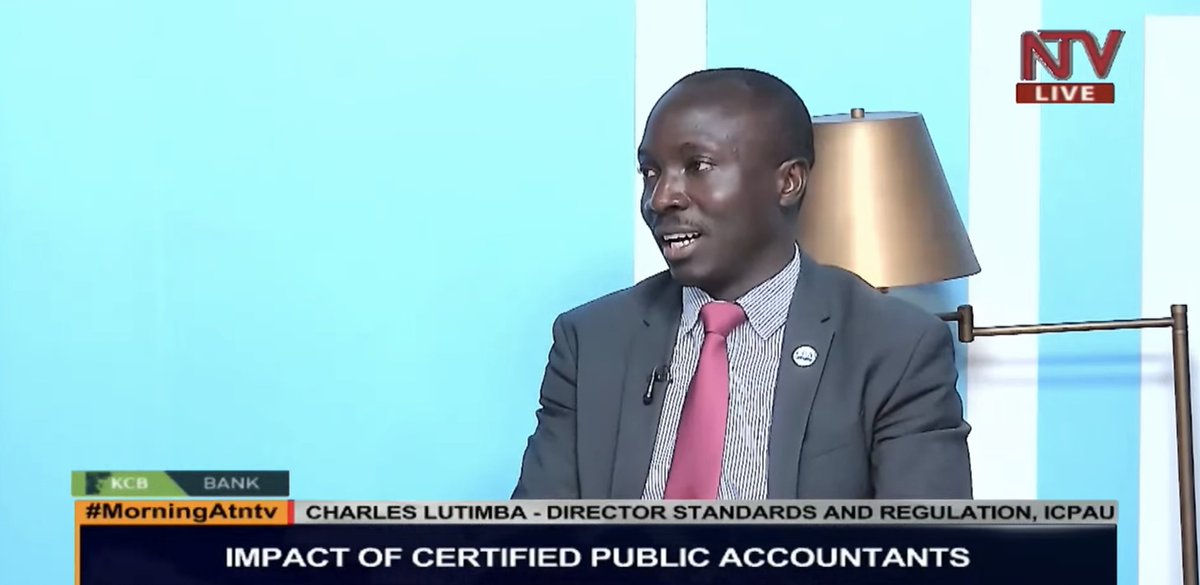 ntvuganda's tweet photo. Certified accounting is one of the key professions driving a stable economy. To briefly appreciate its importance, we have CPA Charles  Lutimba, Director of Standards and Regulation at the Institute of  Certified Public Accountants of Uganda, to guide us through.

#MorningAtNTV https://t.co/na7NAbF696