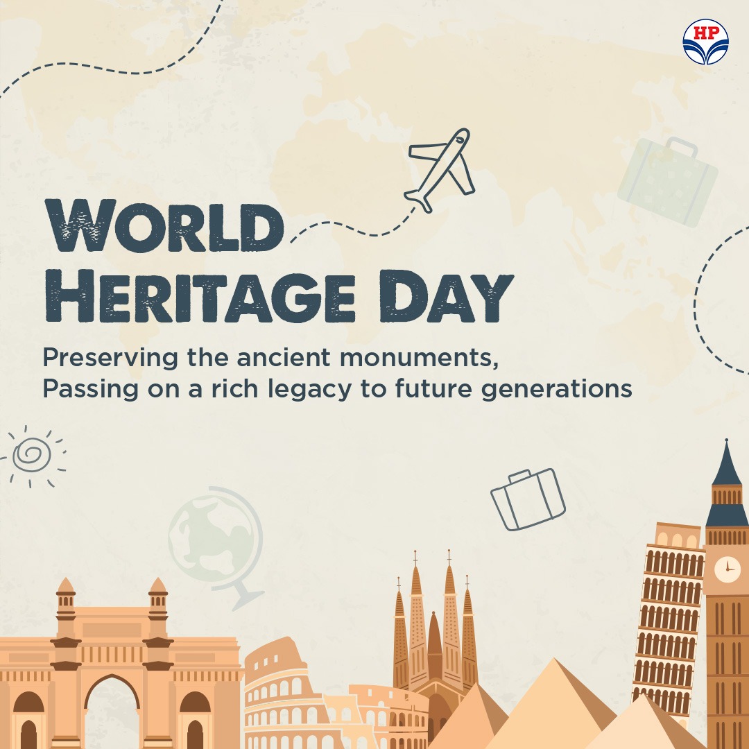 April 18th marks World Heritage Day, established by UNESCO in 1982. India, a longstanding member of the World Heritage Committee, is dedicated to safeguarding its rich cultural and natural heritage. #HPRetail #MeraHPPump #HPCL #WorldHeritageDay