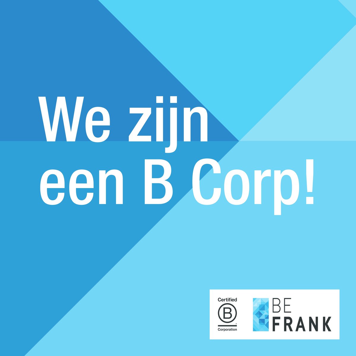Juist als pensioenuitvoerder zijn we bezig met de toekomst. We willen een verschil maken en op een gezonde manier iets bijdragen. En dat we dat goed doen, wordt nu ook erkend: we mogen ons vanaf nu een B Corp noemen! befrank.nl/pensioenuitvoe…
#BCorp #BeFrank #BeSustainable