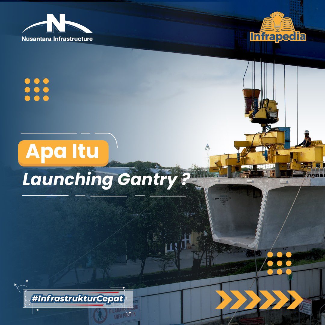 NusantaraInfra's tweet photo. Halo, Sobat Nufra!
Saatnya tau istilah baru! Kali ini kita kenalan dengan istilah launching gantry yuk!
#InfrastrukturCepat #NusantaraInfrastructure #TollRoad #IndonesianInfrastructure #InfrastructureDevelopment #TollRoadDevelopment #IndonesianTollRoad #InovasiInfrastrucutre https://t.co/FvtOmQnwKT
