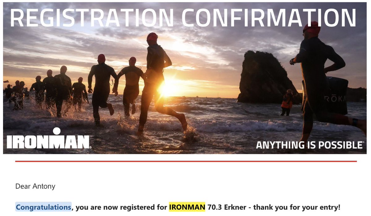 This moment when you open a gift and start counting the weeks. Time to 🏊‍♂️🚴‍♂️🏃‍♂️

@IRONMANtri #triathlon