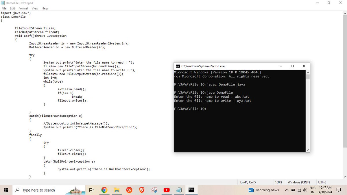 2032_ajay's tweet image. Day 56 of #100daysofcode
Practice some File Handling & Serialization Program using Java
#java #javabackend #Serialization