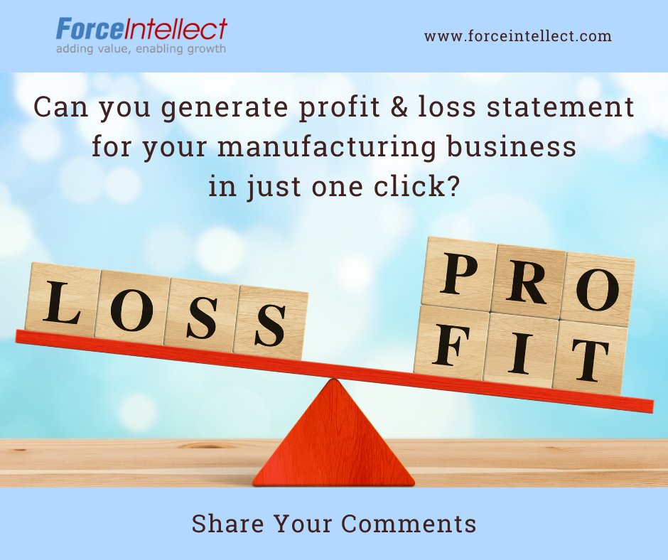Can you generate #profit & #loss statement for your #manufacturing business in one click?
 
For this your #accounts books should have #accurate #income & #expense reporting.

An #ERP that follows #perpetualaccounting practices, helps prepare profit & loss statements in #oneclick