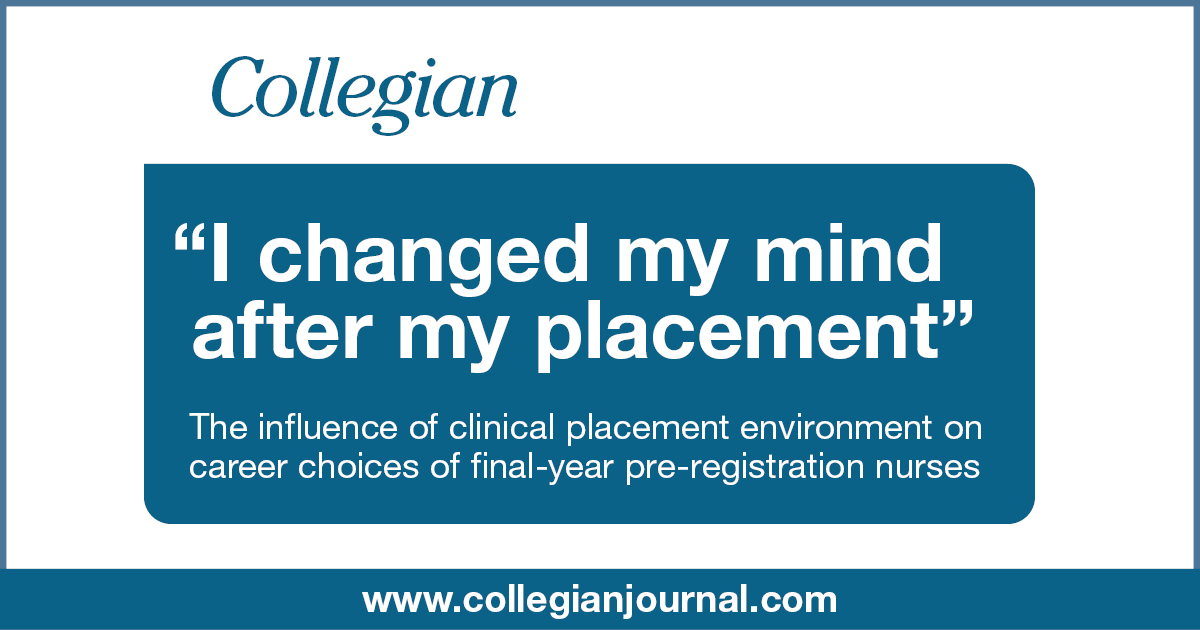 Discover how clinical placements shape nursing students' career trajectories. The research highlights CPs' role in defining paths, influenced by clinical settings, mentorship, and underscores CPs' importance in diversifying into unique nursing fields. collegianjournal.com/article/S1322-…