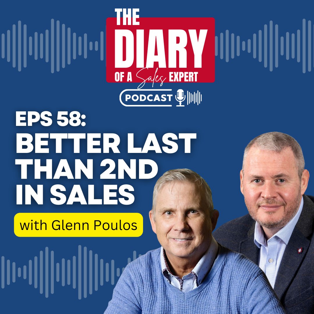 You are better to be last than 2nd in Sales I loved this quote which @GlennPoulos shared with me a few weeks ago when I had the chance to interview Glenn for the latest edition of the podcast. Glenn has been selling for over 35 years and his experience, knowledge and insights