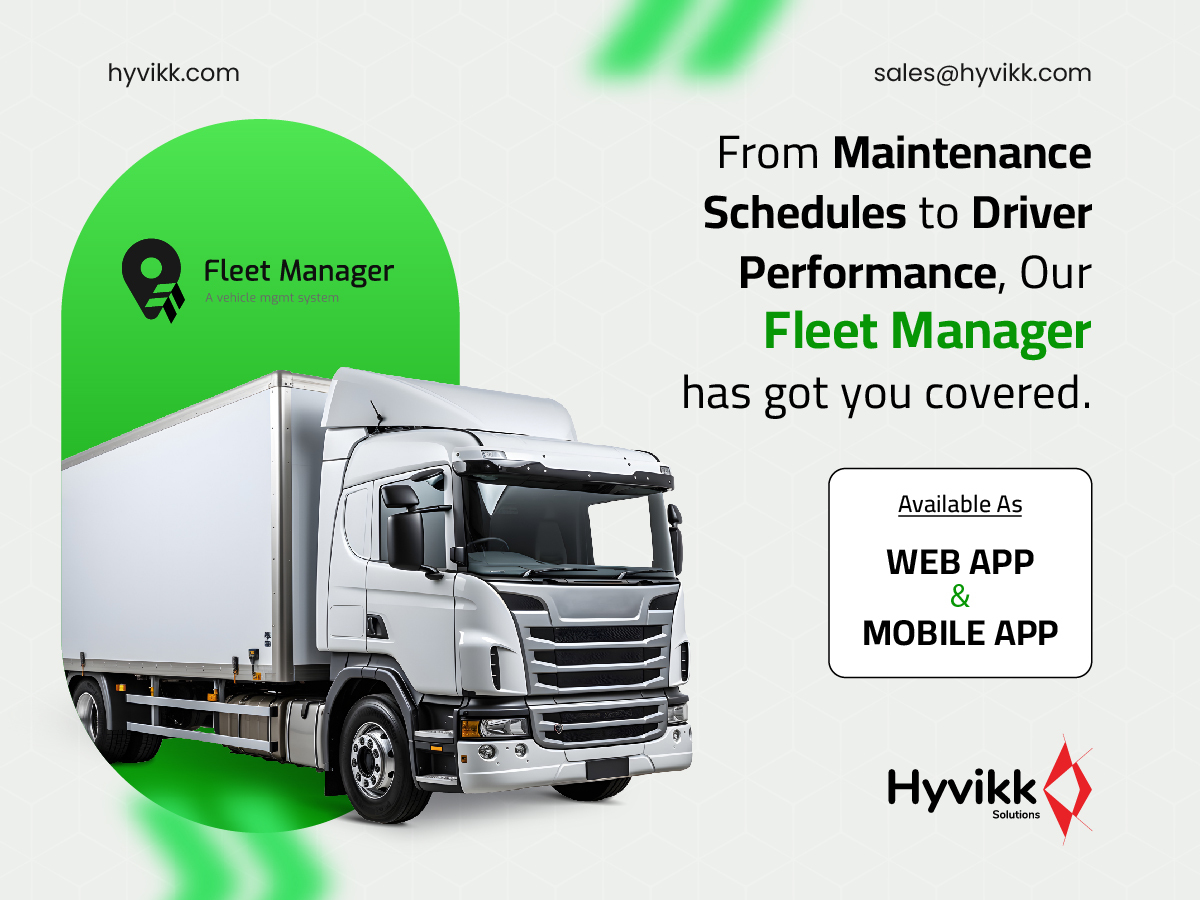 🎉Revolutionize your #fleetmanagement with cutting-edge #software!💫🥳

About #Hyvikk Solutions⬇⬇

Email👉sales@hyvikk.com
Website👉bit.ly/hyvikk-solutio…

#FleetAutomation #fleet #transport #services #webapp #mobileapp #ios #vehicletracking #management #taskmanagement #webapp