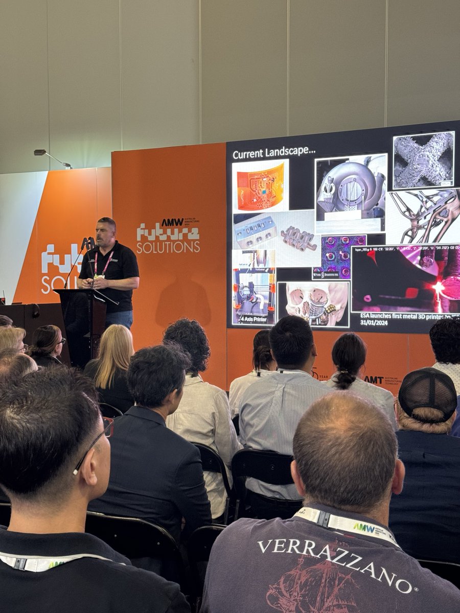 Our Sydney Manufacturing Hub Chief Engineer, Bruce McLean, sharing insights on the evolving landscape of advanced manufacturing technology at Australian Manufacturing Week! 

#AMW24 #AdvancedManufacturing