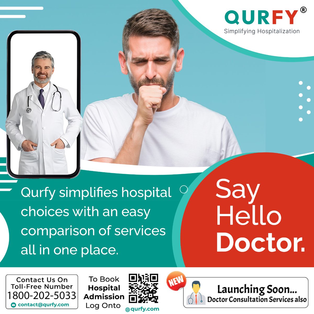 Explore the simplicity of hospitalization with QURFY! Easily compare services and make informed choices, all in one convenient platform

Contact:
☎️Toll-Free Number: 1800-202-5033
🌐Visit: qurfy.com

#Qurfy #healthcare #counselling #onlineconsulation #healthservices