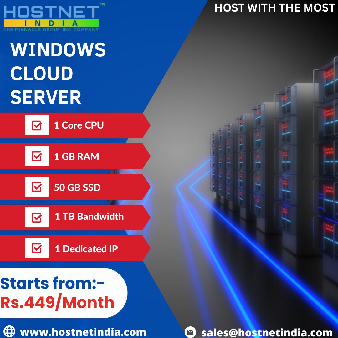 Im_hostnetindia's tweet image. 🚀 Unleash the power of your online presence with Windows Cloud Servers! ☁️
#LinuxCloudServer #TechInnovation #DigitalTransformation #CloudSolutions #LinuxServerMagic #CloudTechGurus #DigitalTransformationJourney #TechInnovationHub #ServerSolutions #OnlineGameChanger