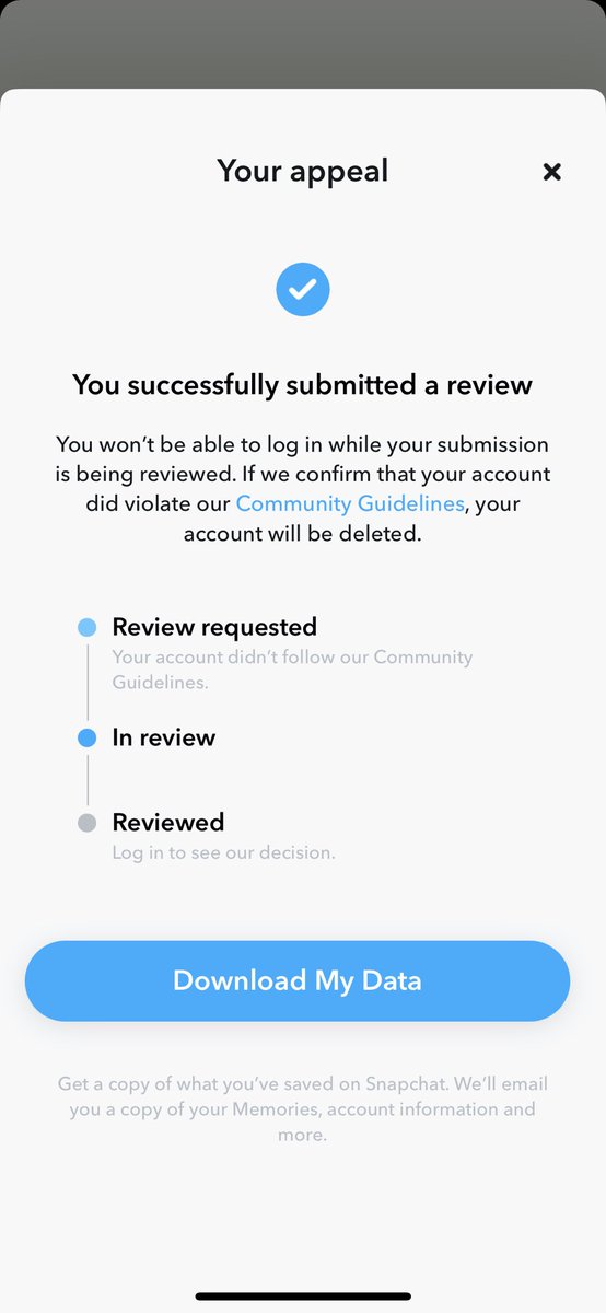 CalvinCrossan's tweet photo. @snapchatsupport I have submitted for an appeal now for my account ban near a month ago and still have gotten no response, I have said in my appeal that it was an APRIL FOOLS JOKE! and I am sorry. Please help me get my account back. https://t.co/rqUwaw87ML
