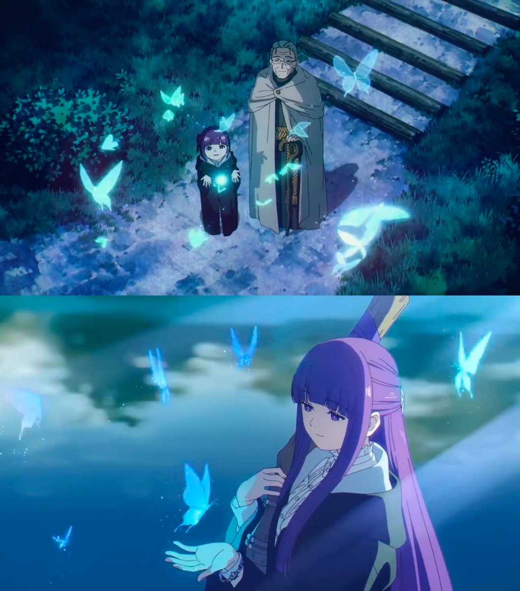 One of Fern's ultimate spells is foreshadowed twice in the animation