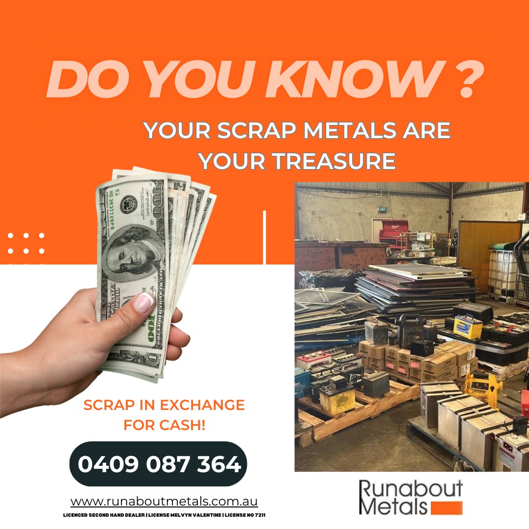 If you’re looking to turn your scrap metal into cash in Perth, call us ☎️  on 08 6555 2210 or simply email us at admin@runabourmetals.com.au

#scrapmetalrecycling #recycle #aluminium #metal #industrialwaste #itrecycling #nonferrous #scraplife #copper #officebin #rorobin