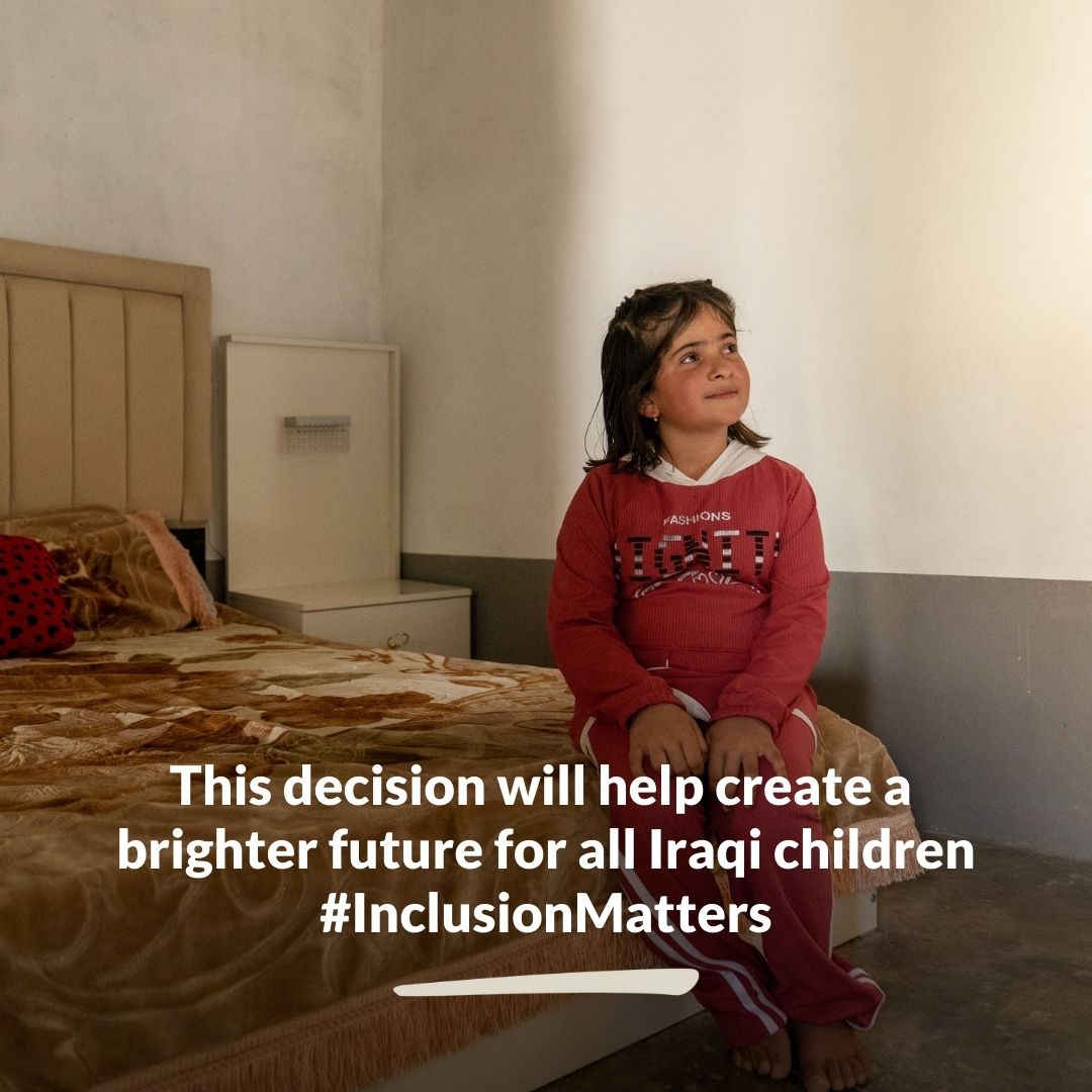 🎉 Historic moment in Iraq! 🎉 After years of advocacy with @EduCannotWait, we’re thrilled that the Iraqi Parliament have voted to amend Law 38 – ensuring children with disabilities gain access to the #education they deserve. Click below to learn more about this huge victory!⤵️