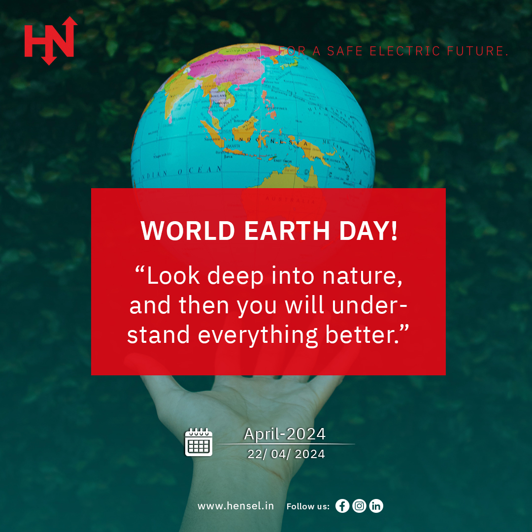 World Earth Day! 
“Look deep into nature, and then you will understand everything better.” 

#forasafeelectricfuture #henselelectricindia #Hensel #worldearthday #natureconnection

Visit us at: hensel.in