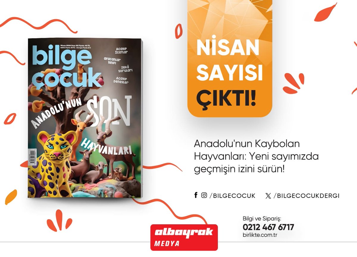 Bilge Çocuk nisan sayısı bayilerde.