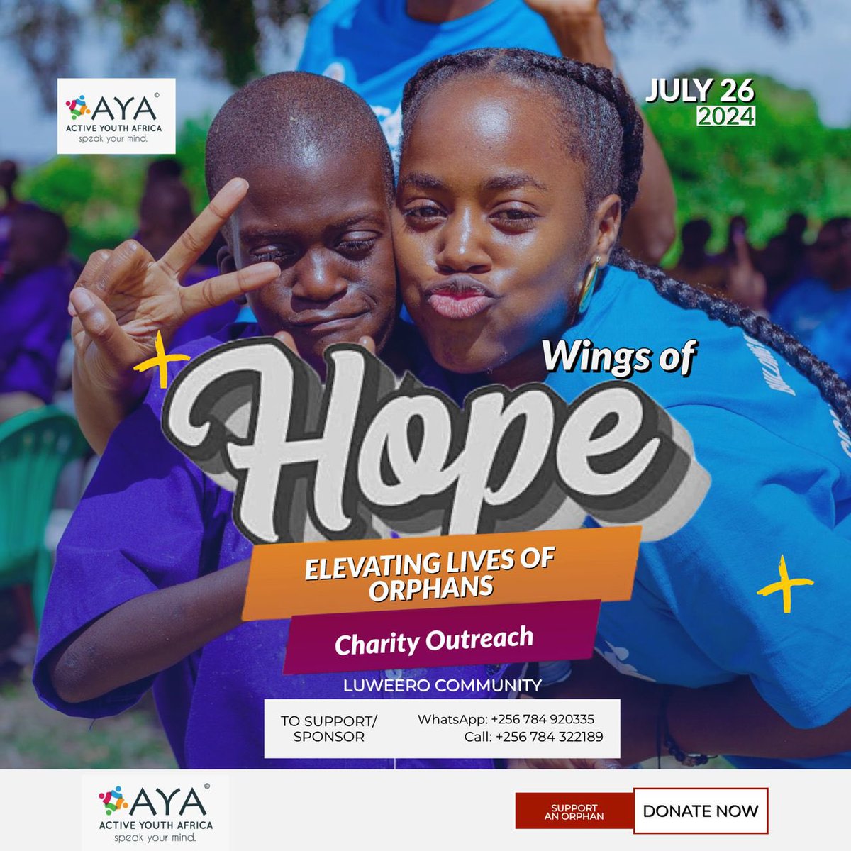 Wings of hope here charity outreach will be happening July 26th More information reach out to @doreck_kac1