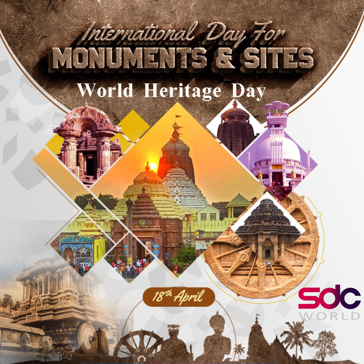 The International Day for Monuments and Sites is observed on April 18 all around the world every year. 

#internationalday #monument #sdcworld