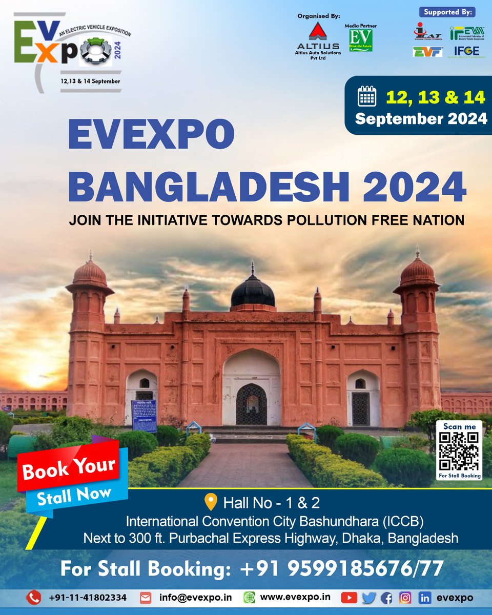 Hurry Up-Book Your Stall Now!
Contact us : 9599185676/77

Entry Free for Visitors
Registration Link - surl.li/qocct

#EVExpoDelhi2024 #ElectricVehicles #SustainableFuture #InnovationInMotion #CleanEnergyRevolution 🔋🚀 #EVExpo #EV