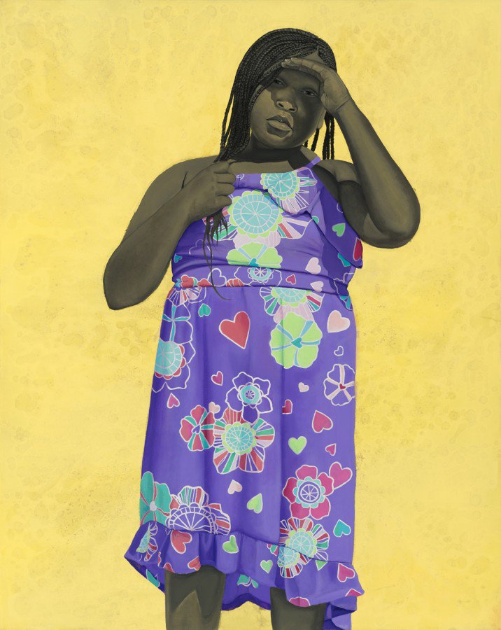 US painter Amy Sherald, Girl in Purple Dress, 2016 #WomensArt