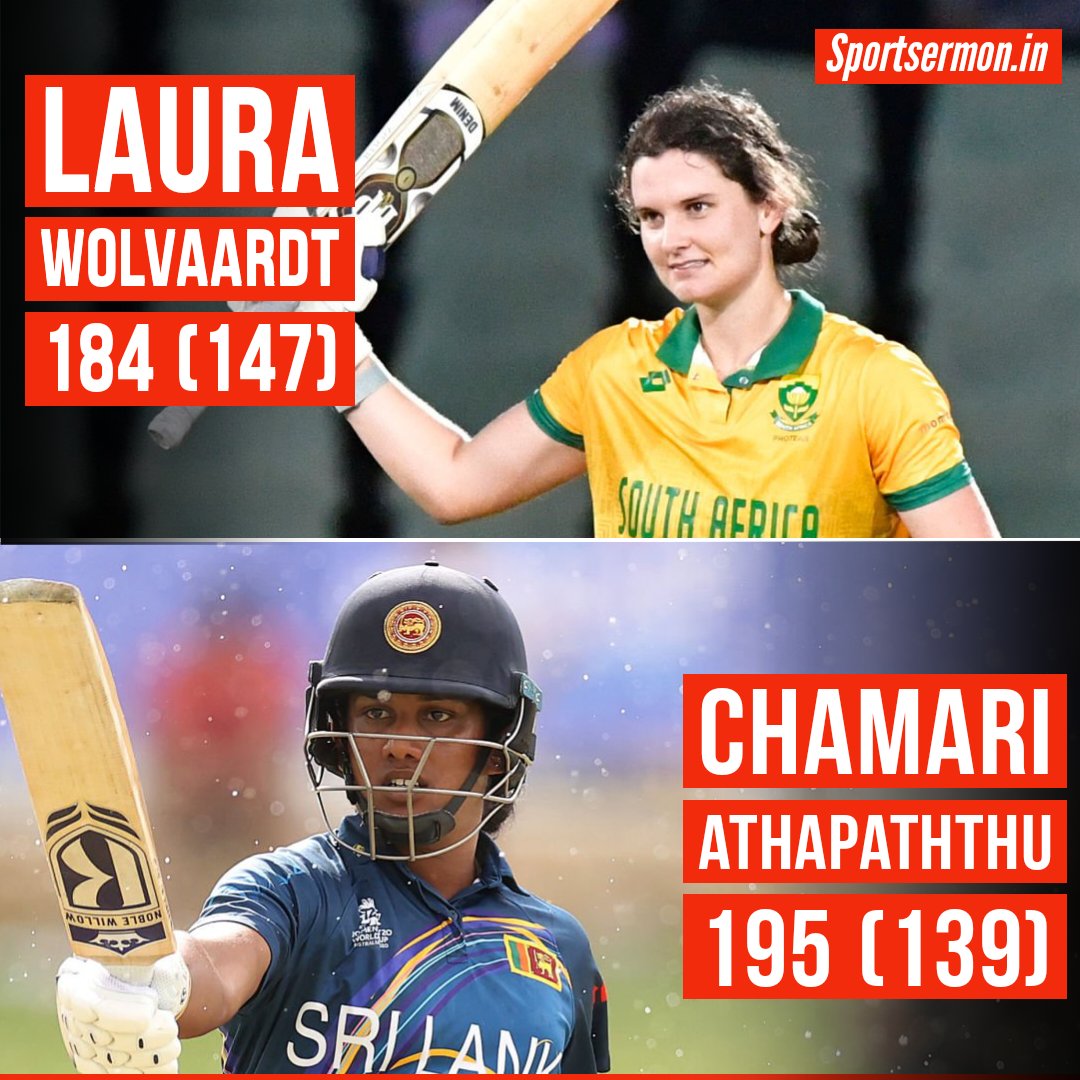 Golden day in #WomensCricket! #LauraWolvaardt & #ChamariAthapaththu scripted history by amassing massive runs! 

What a mind-blowing knock it is!!

#LauraWolvaardt #ChamariAthapaththu #SAWvSLW #Sportsermon