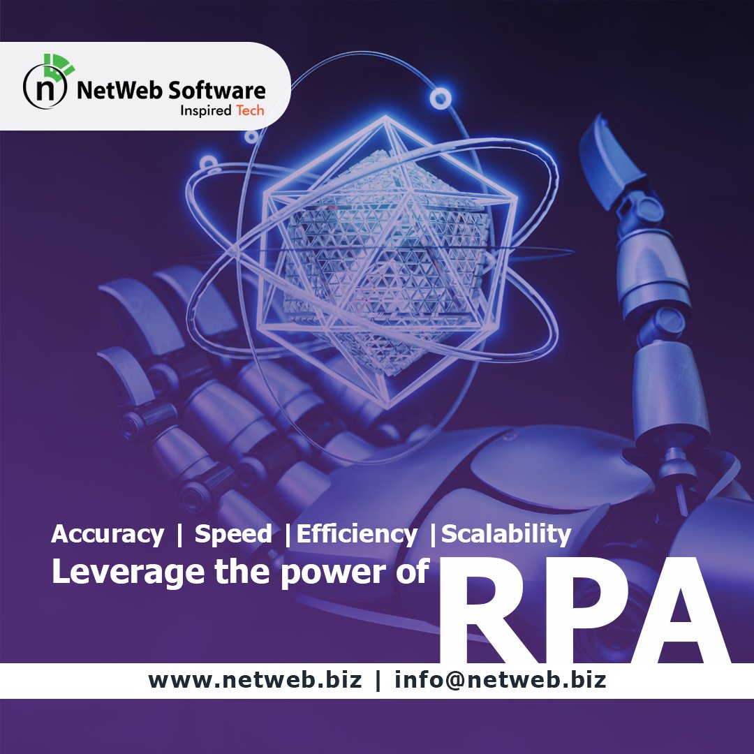 Accomplish digital and process excellency by improving speed, accuracy, efficiency and scalability using Robotic Process Automation. bit.ly/2I8GGAB
#rpa #roboticprocessautomation #automation #intelligentautomation #InspiredTech #netwebsoftware