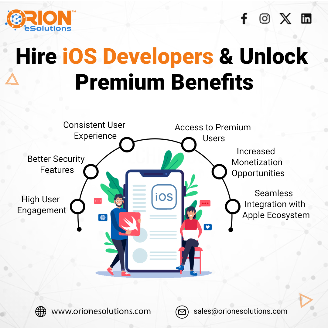 Unlock the potential of #iOS with our expert developers! #iOSapps dominate with 80% more revenue than #Android. 

Elevate your business or idea with our bespoke #iPhone app solutions.

Reach out to sales@orionesolutions.com for premier services.

#orionesolutions #appdevelopment