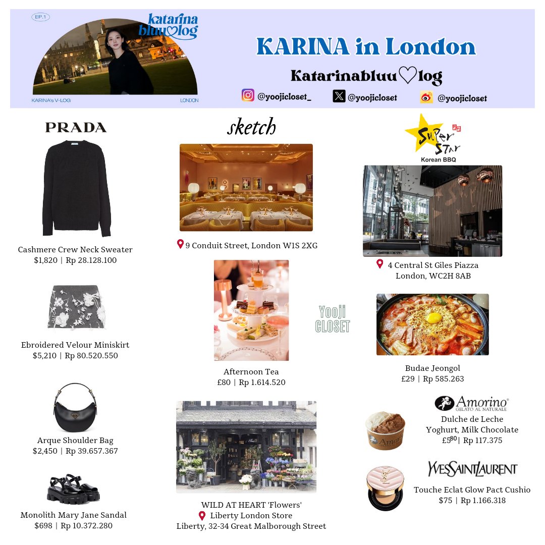 yoojicloset's tweet photo. 240417 이것이 찐 런던 감성인가! 💐✨ | KARINA in London | katarinabluu-log
#에스파 #æspa #AESPA #카리나 #YUJIMIN #KARINA #에스파카리나 #카리나패션 #KARINASTYLE #AESPASTYLE #PRADA #SKETCHLONDON #AFTERNOONTEA #SUPERSTARBBQ #AMORINO #YSLBEAUTY https://t.co/dPQFtaTDLv