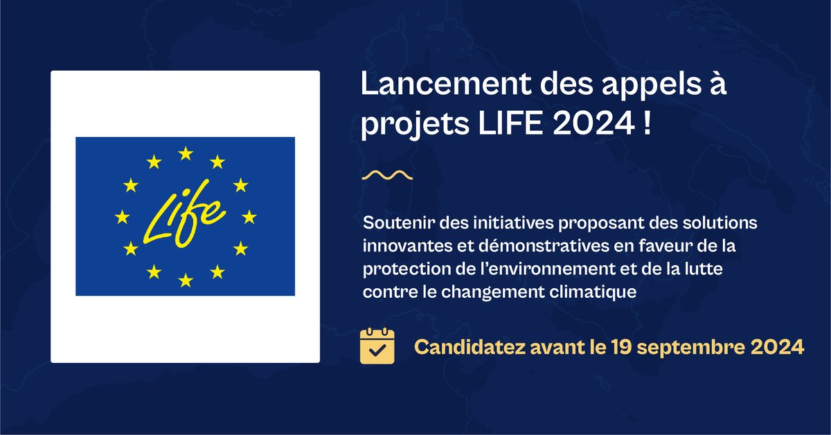 Pôle Mer Méditerranée (@polemermed) on Twitter photo 🔴🇪🇺 Lancement des appels à projets <a href="/LIFEprogramme/">LIFE Programme</a> de la Commission européenne : un instrument financier de l'UE dédié à soutenir des initiatives visant à promouvoir la durabilité environnementale et à lutter contre le changement climatique
🔗 polemermediterranee.com/actualites/can… 🔴🇪🇺 Lancement des appels à projets <a href="/LIFEprogramme/">LIFE Programme</a> de la Commission européenne : un instrument financier de l'UE dédié à soutenir des initiatives visant à promouvoir la durabilité environnementale et à lutter contre le changement climatique
🔗 polemermediterranee.com/actualites/can…