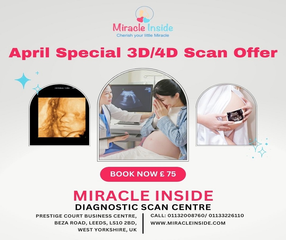 We've got something special just for you this April!  Introducing our amazing 3D/4D Scan Offer!  Capture those adorable moments with your little one in stunning detai

#aprilspecial #babylove #pregnancyjourney #parenthood #babybump #ultrasound -@Miracleinside4D