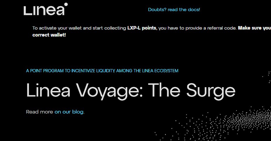 CemKSam's tweet image. 🎉 Linea LXP-L etkinliğinde kayıtlar başladı, LXP-L puanları kazanabilmek için cüzdan bağlayıp, ref kodu ile aktif etmeniz gerekiyor..

Benim linkimle kayıt olursanız memnun olurum🙏Teşekkür ediyorum.
#linea #LineaVoyage #LXPL #LXP

👇Link: referrals.linea.build/?refCode=0WkDN…
Kod: 0WkDN1p0KZ