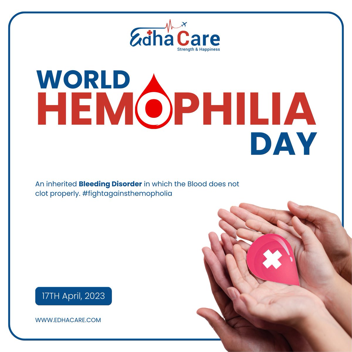 Raise awareness this #WorldHemophiliaDay. 
Stand with us to support those with hemophilia. #HemophiliaAwareness #EdhaCare🩸🌍