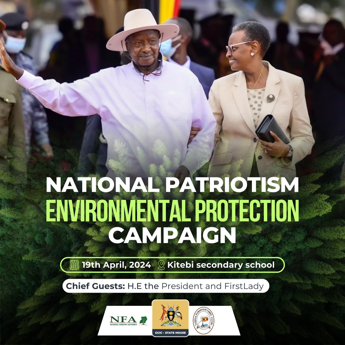 Tomorrow, the President is set to launch National Patriotism Environmental Protection Campaign at Kitebi Secondary School. The Campaign’s objective is to raise awareness, educate &inspire action for nature conservation &effective environmental management. #EnvironmentalProtection