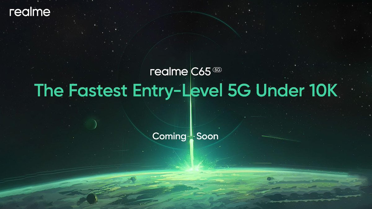 Realme C65 launching soon as the fastest entry-level 5G phone under Rs 10,000 #Realme #RealmeC65