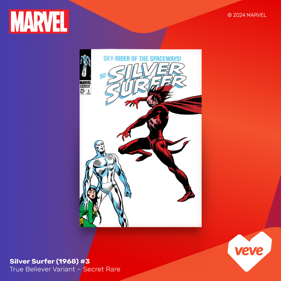 Set Your Alarms!! 1 More Sleep! @Marvel's Silver Surfer (1968) #3 with Mephisto's Silver Age debut is almost here! go.veve.me/4d2uzPd