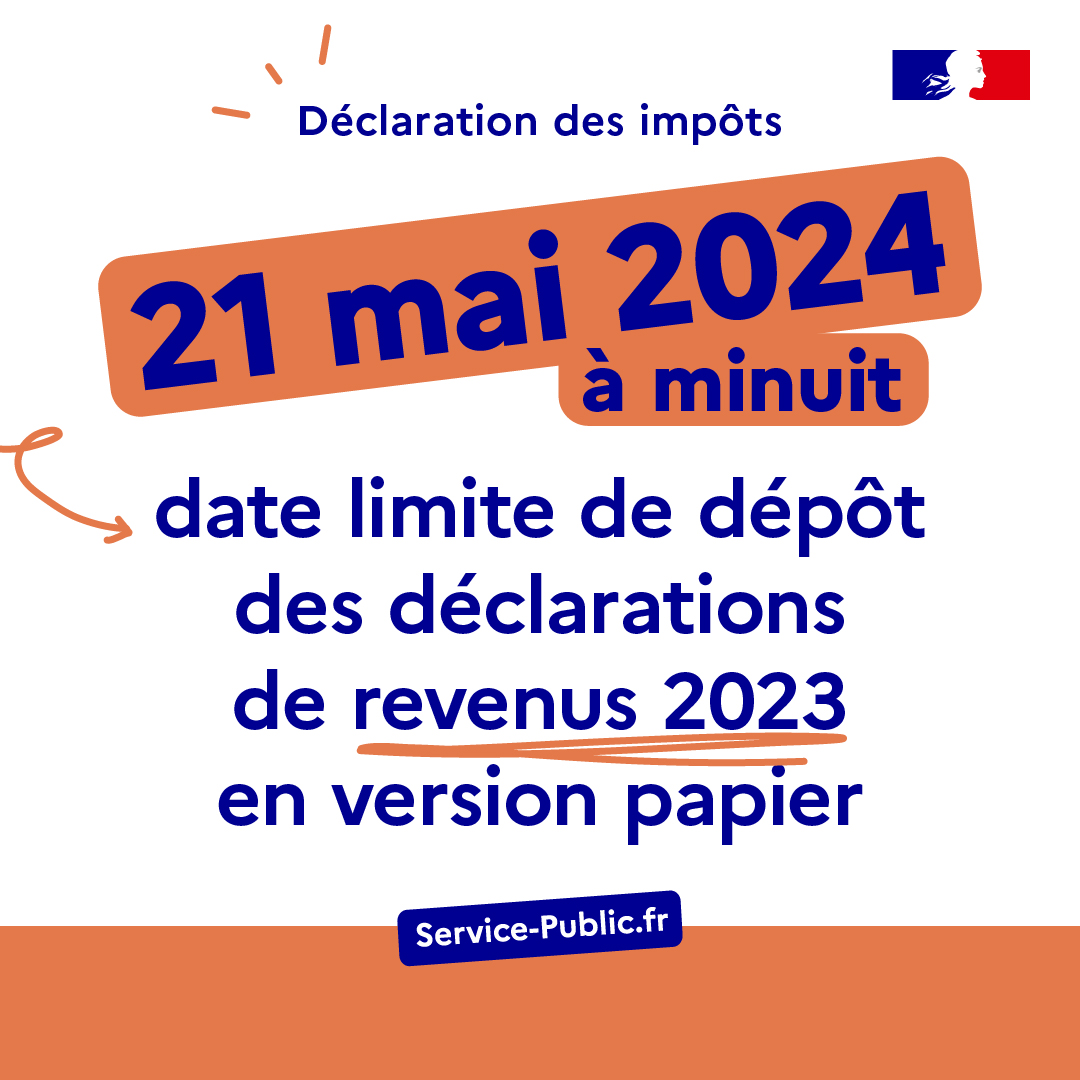 servicepublicfr's tweet photo. #nouveau #impots
Les dates limite de déclarations des revenus 2023 sont parues.
Pour en savoir plus :
👉️ https://t.co/tDIGLydMdx

#IR2024 #declarationdesrevenus #impotssurlerevenu
@dgfip_officiel @Economie_Gouv https://t.co/WjNZZa3kTI