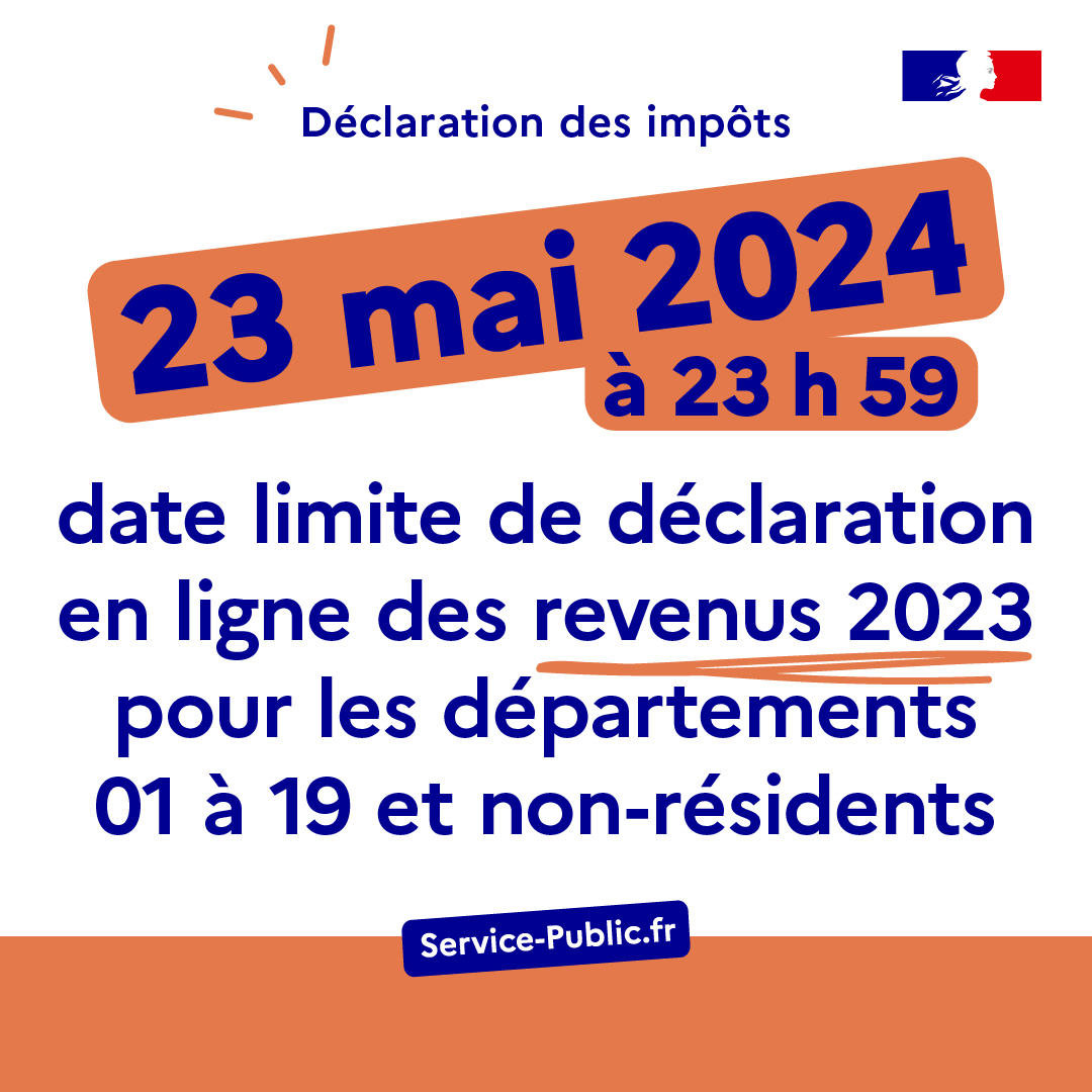 servicepublicfr's tweet photo. #nouveau #impots
Les dates limite de déclarations des revenus 2023 sont parues.
Pour en savoir plus :
👉️ https://t.co/tDIGLydMdx

#IR2024 #declarationdesrevenus #impotssurlerevenu
@dgfip_officiel @Economie_Gouv https://t.co/WjNZZa3kTI