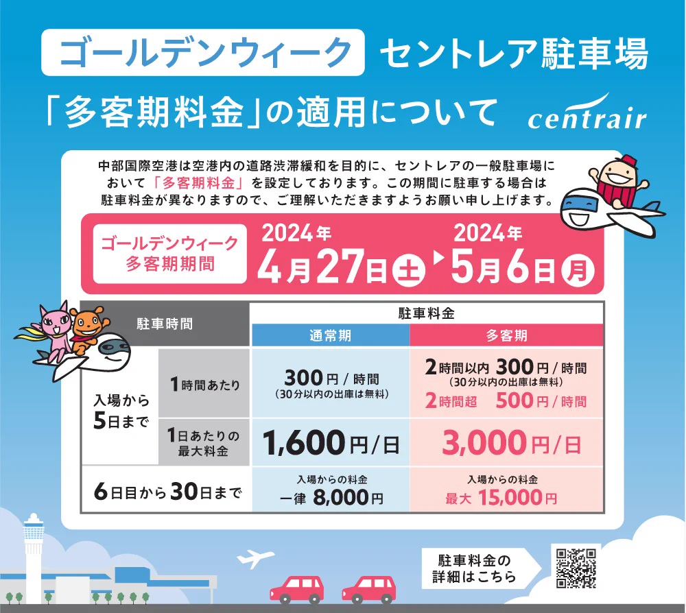 中部 国際 空港 駐 車場 料金