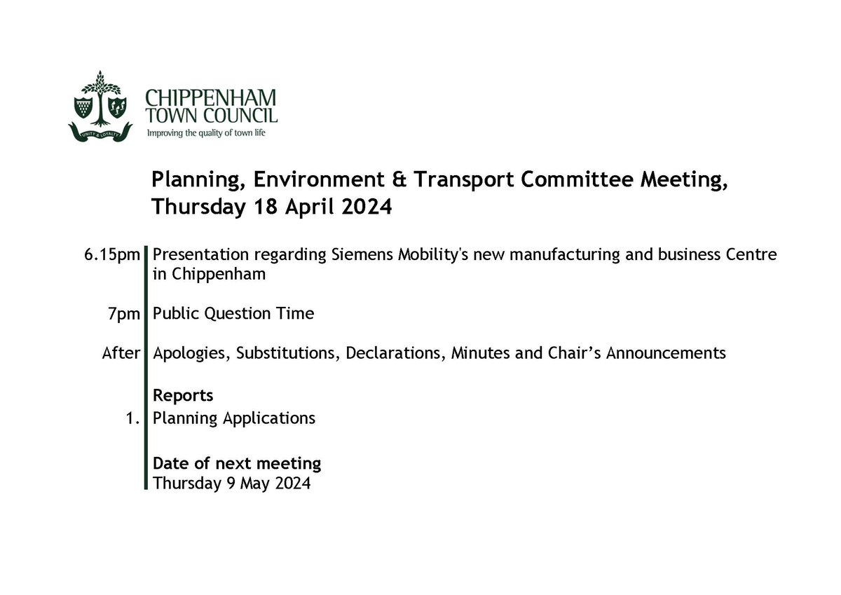 The Planning, Environment and Transport Committee will meet at 6.15pm in the Town Hall tonight. The agenda is on our website: bit.ly/agendas_ You can attend the meeting or watch on YouTube: bit.ly/CTCYouTube_