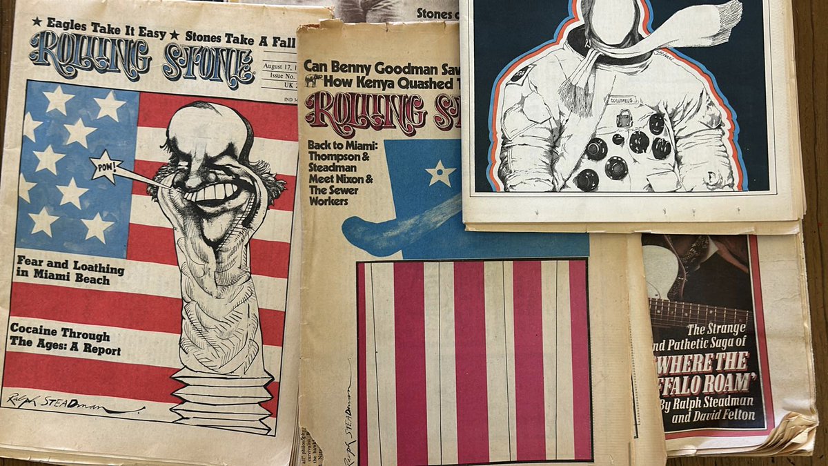 SteadmanArt's tweet photo. Celebrating #ColumnistsDay today with a few blasts from the past!

#RalphSteadman #RollingStone https://t.co/NRvJsUl8ZJ