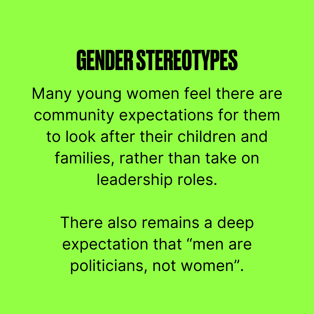 WomenElectionOz's tweet photo. Why don’t more young women run for public office?
New research from Monash University found three key barriers. Do any (or all) of these resonate with you?
#WomenInPolitics #GetElected https://t.co/O0JVTFkC1U