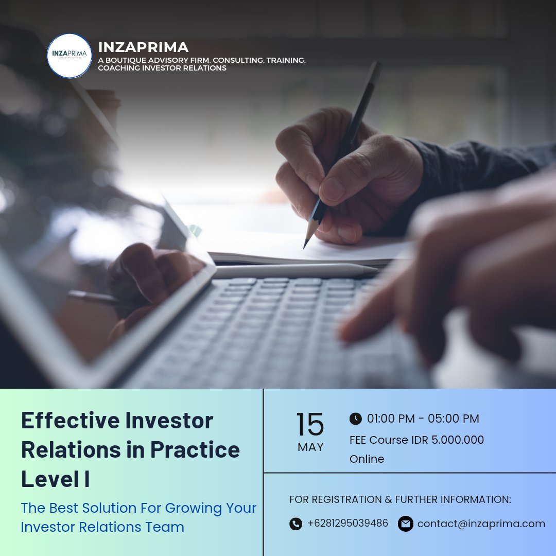 Unleash the true potential of your IR management team with our cutting-edge investor relations training. Join us now and elevate your company's communication strategy. #Management #InvestorRelations #IRtraining #CommunicationStrategy