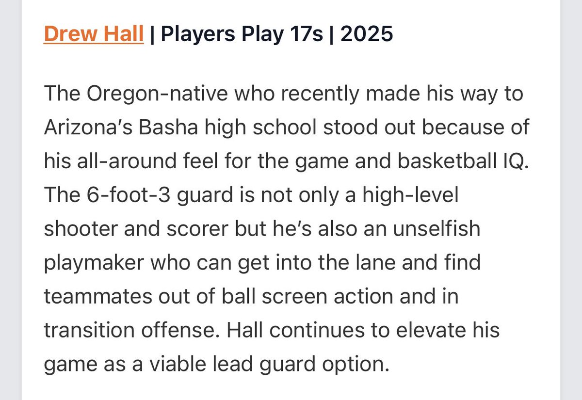 Players Play (@playersplayca) on Twitter photo 2025 Drew Hall mentioned in great company as one of the top “playmakers” at the EHA/MADE Hoops Spring Clash <a href="/Devin_Ugland/">Devin Ugland</a> <a href="/PrepHoopsNorCal/">Prep Hoops Nor-Cal</a> <a href="/Ha11Drew/">Drew Hall</a> <a href="/FullTimeHoops1/">Aaron Burgin</a> 2025 Drew Hall mentioned in great company as one of the top “playmakers” at the EHA/MADE Hoops Spring Clash <a href="/Devin_Ugland/">Devin Ugland</a> <a href="/PrepHoopsNorCal/">Prep Hoops Nor-Cal</a> <a href="/Ha11Drew/">Drew Hall</a> <a href="/FullTimeHoops1/">Aaron Burgin</a>
