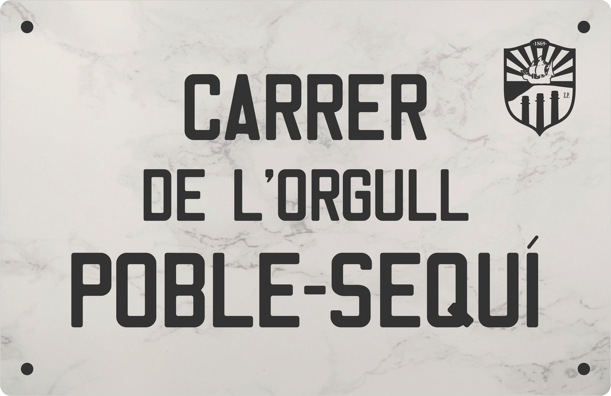 Si esteu orgullosos del vostre carrer, entitat o zona i voleu una imatge personalitzada de la placa, demaneu i us la fem arribar en format digital. 😍🅾️🅿️💙 #Poblesec #OrgullPoblesequi