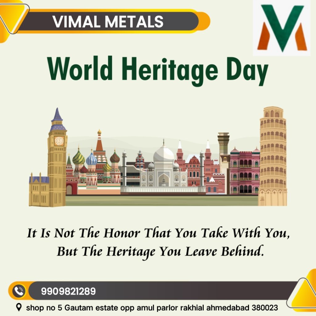 World Heritage Day, observed on April 18th annually, highlights the significance of preserving cultural heritage sites and traditions worldwide.
#stainlesssteel
#stainlesssteelsheet
#stainlesssteelplate
#stainlesssteelpipe
#stainlesssteelpatta
#ahmedabadcity
#WorldHeritageDay