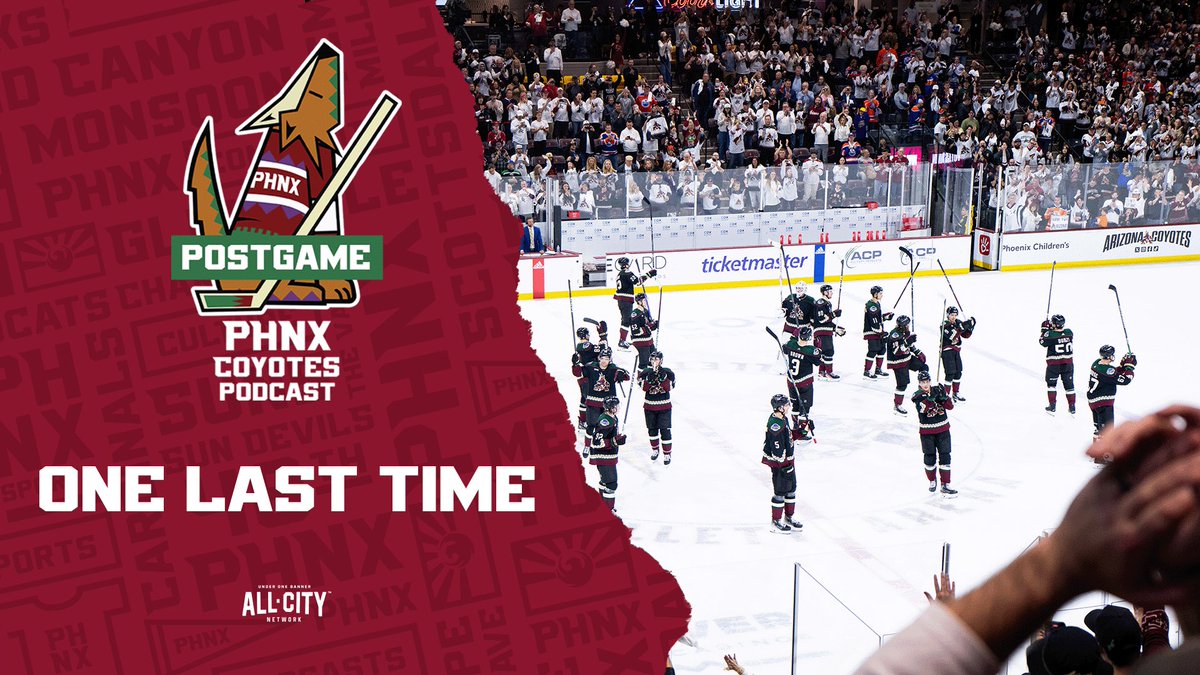 One last time. We’ll be LIVE at 11:15 with our Coyotes postgame. WATCH: youtube.com/live/BWjokhocT…