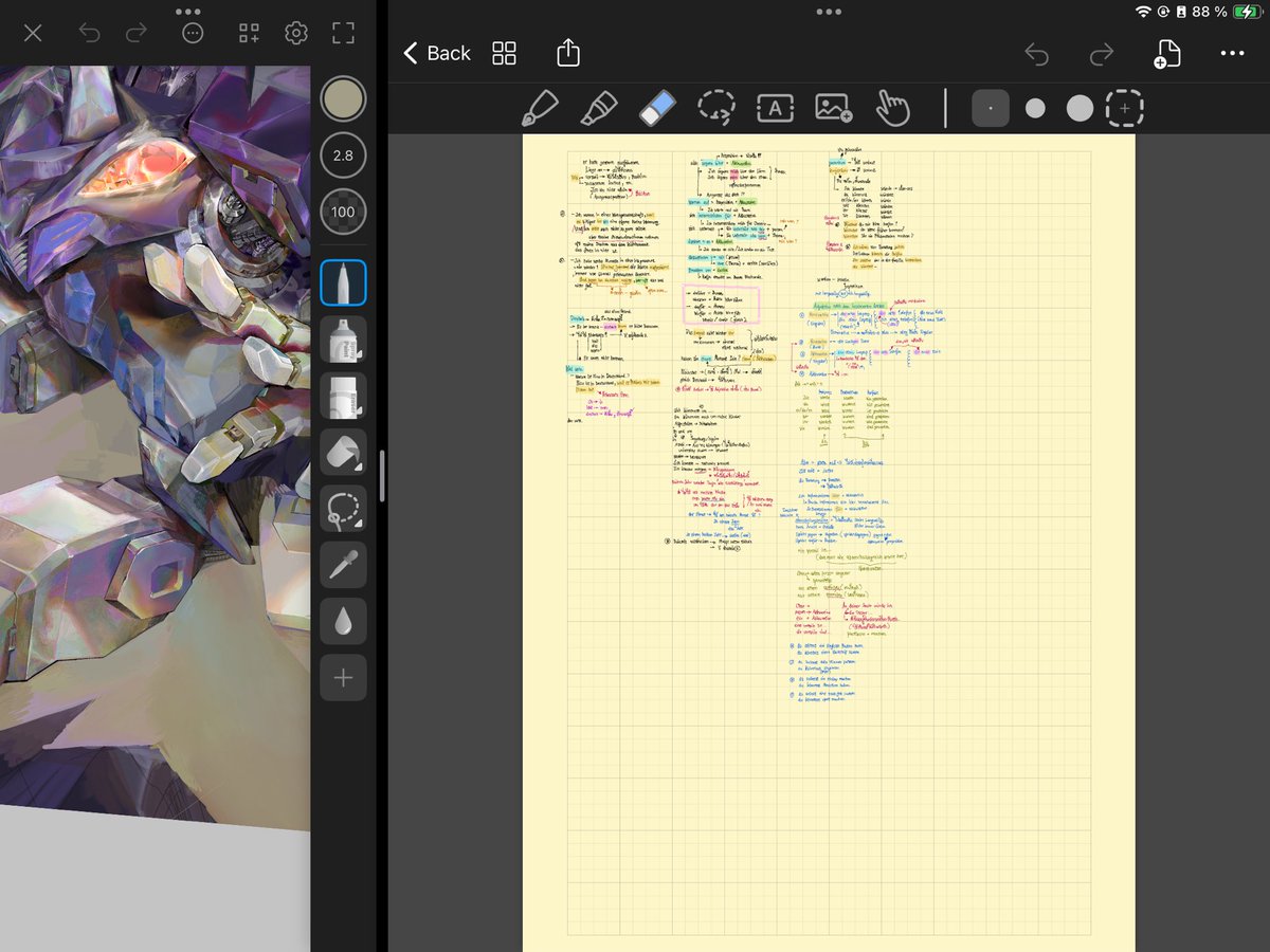 รีวิวสั้นๆ Pixiv ออกแอพวาดรูปตัวใหม่สดๆเมื่อวานชื่อ Pastela เราใช้แล้วประทับใจ ตอนนี้กลายเป็นแอพที่ใช้บ่อยกว่าแอพวาดรูปอื่นๆไปละ
ฟีเจอร์ที่มี

-จิ้มค้างดูดสี ไวเหมือน Arts*
-pixelated zoom ทุกขนาดไม่มีแอบเบลอเหมือน Pro*
-UI ตอบโจทย์ทำงานครึ่งจอ เหมาะกับคนแอบวาดตอนเรียนแบบเรามาก