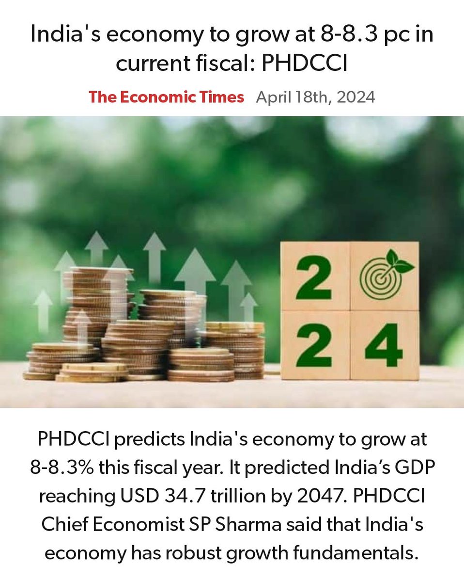 India's economy to grow at 8-8.3 pc in current fiscal: PHDCCI
economictimes.indiatimes.com/news/economy/i… via NaMo App