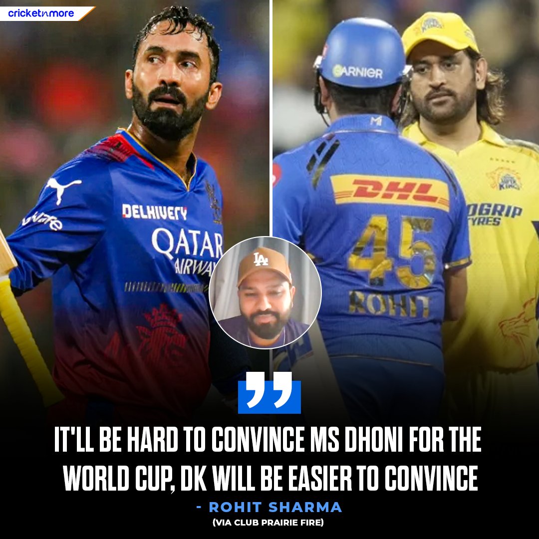 Rohit Sharma on convincing MS Dhoni and Dinesh Karthik for T20 World Cup 2024 😅 #T20WorldCup #RohitSharma #MSDhoni #DineshKarthik
