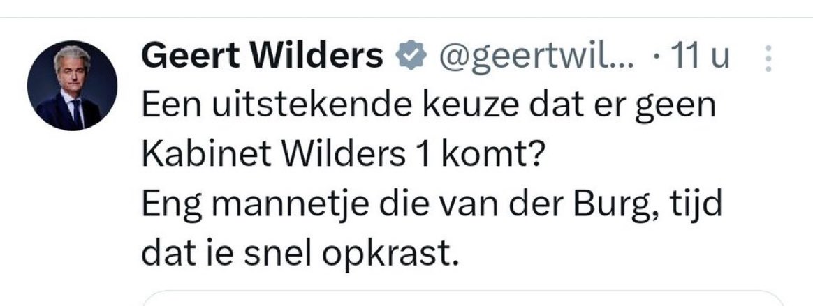 Al maanden denk ik: “waar zou toch de (morele) ondergrens liggen bij @DilanYesilgoz & @PieterOmtzigt?” De eerste keer dat ik dat dacht was toen bleek dat ze überhaupt met deze gast wilden gaan praten. Ik ben mijn hoop op zelfs een snippertje moreel kompas bij deze lui verloren.