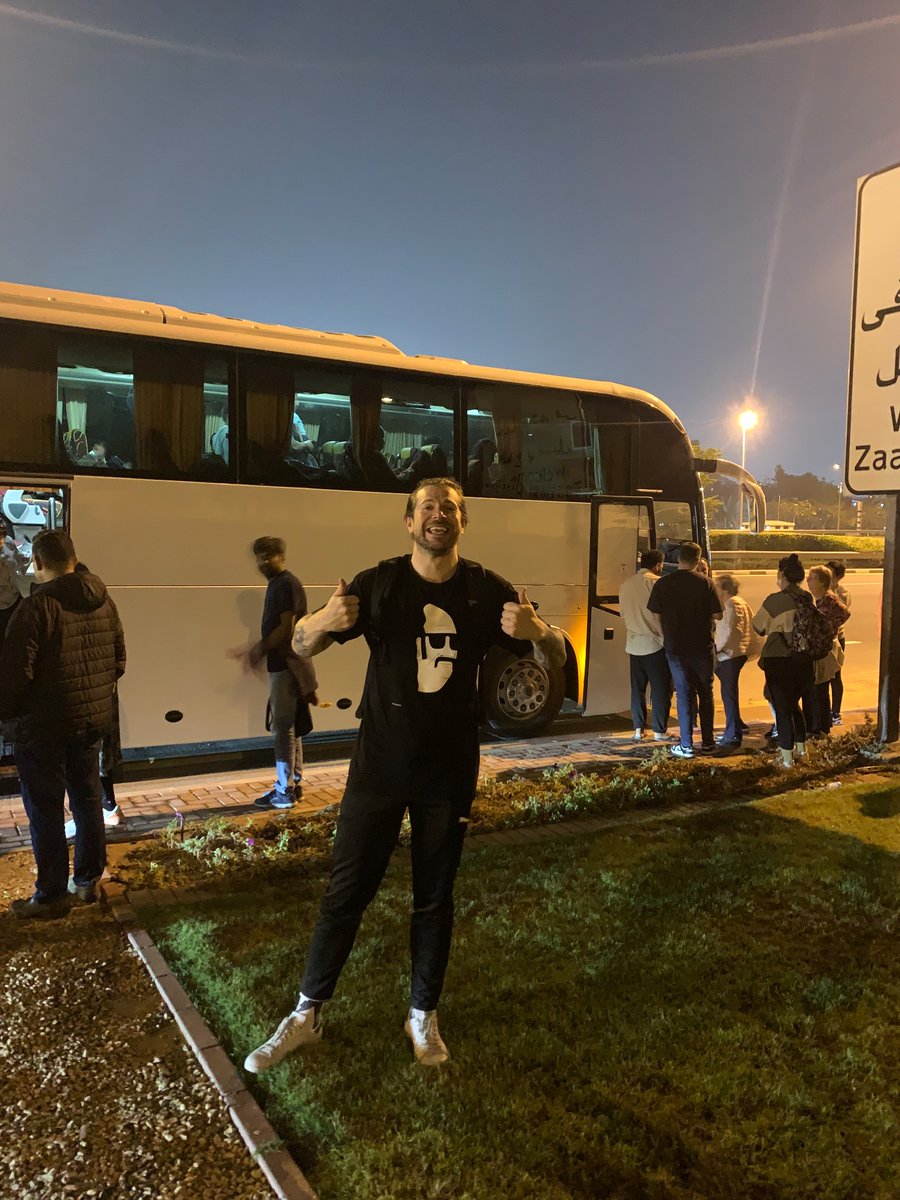 Louisefizzio's tweet photo. @EmiratesSupport Get sent 2 hours on a bus to a hotel for the night, hotel is fully booked so get sent back to the airport. Can it get any worse?! Yes, your bus breaks down on the middle of the motorway https://t.co/uEuJ3Czi5S